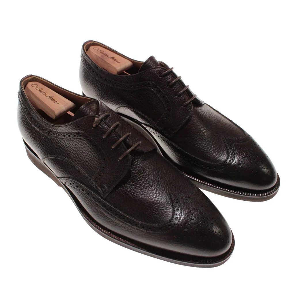 Pastori NWD Caesar Lace Up Derby Dress Shoes Size 9 US in Brown Leather
